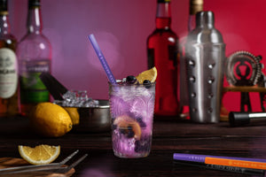 Halloween glass straws Spooky Vibes in Halloween colors - 8 inch (20 cm)