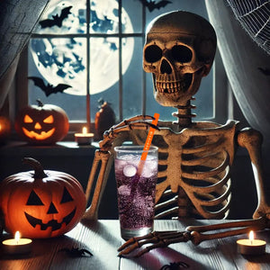 Halloween glass straws Spooky Vibes in Halloween colors - 8 inch (20 cm)