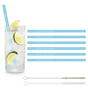 6x 20cm glass straws with personal engraving