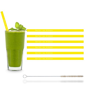 6x 20cm glass straws with personal engraving