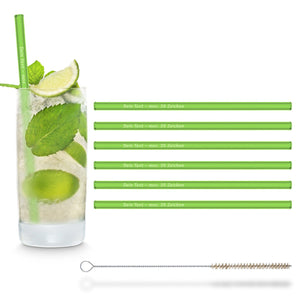 6x 20cm glass straws with personal engraving