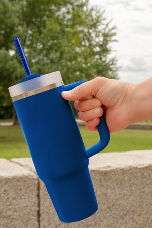 6x 12 inch (30 cm) Blue Stanley glass straws for 40oz cups & Quencher & bottles 3 blue shades