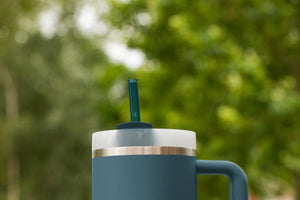 6x 12 inch (30 cm) Blue Stanley glass straws for 40oz cups & Quencher & bottles 3 blue shades