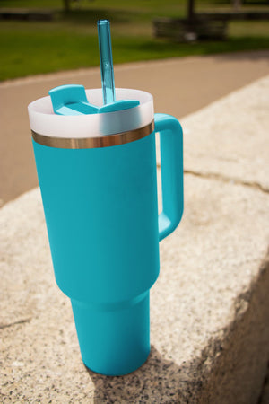 6x 12 inch (30 cm) Blue Stanley glass straws for 40oz cups & Quencher & bottles 3 blue shades