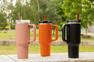 6x 12 inch (30 cm) Red Stanley glass straws for 40oz cups & Quencher & bottles 3 shades of red