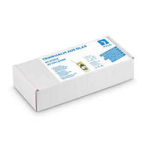 HALM Glasstrohhalme 50x 20cm Glasstrohhalme für jeden Anlass inkl. Profi Reinigungsbürste