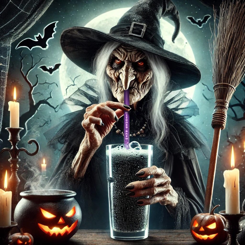 
Halloween glass straws Spooky Vibes in Halloween colors - 8 inch (20 cm)
