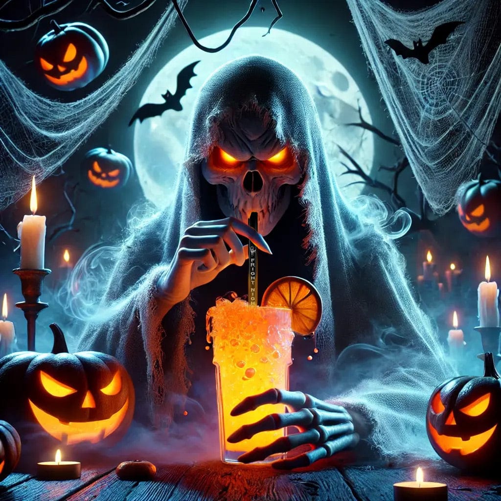 
Halloween glass straws Spooky Vibes in Halloween colors - 8 inch (20 cm)
