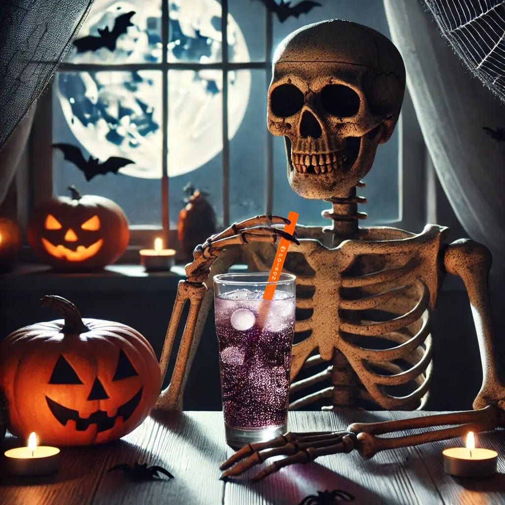 
Halloween glass straws Spooky Vibes in Halloween colors - 8 inch (20 cm)
