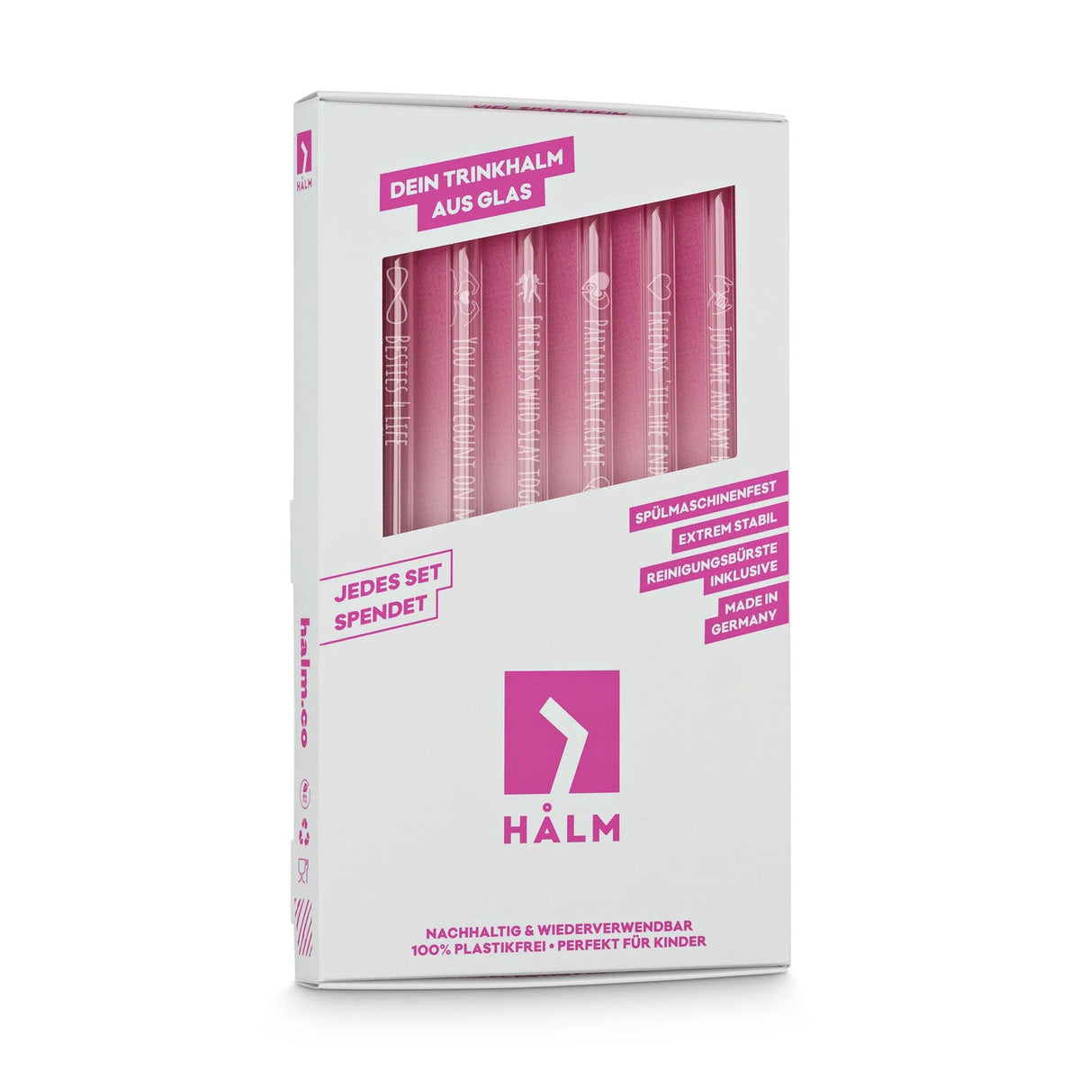 Best Friends Glass Straws - 6 Loving Quotes for Your Best Friend in English