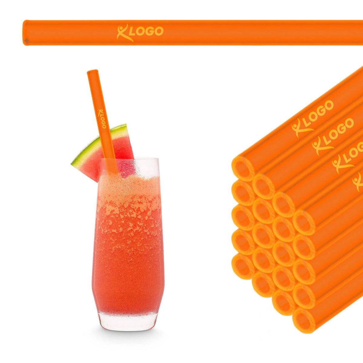 6x 20cm glass straws with personal engraving