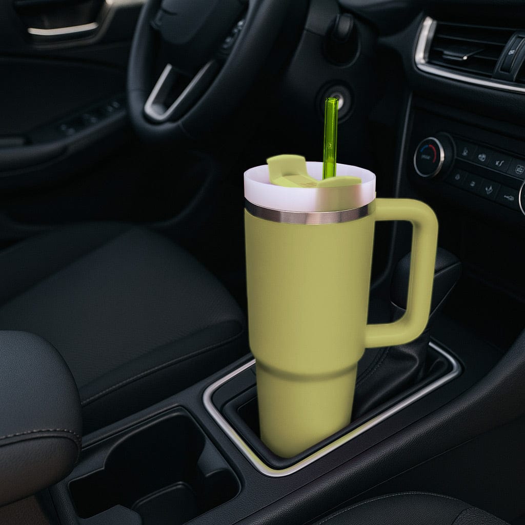 6x 12 inch (30 cm) Green Stanley glass straws for 40oz cups & Quencher & bottles 3 green shades