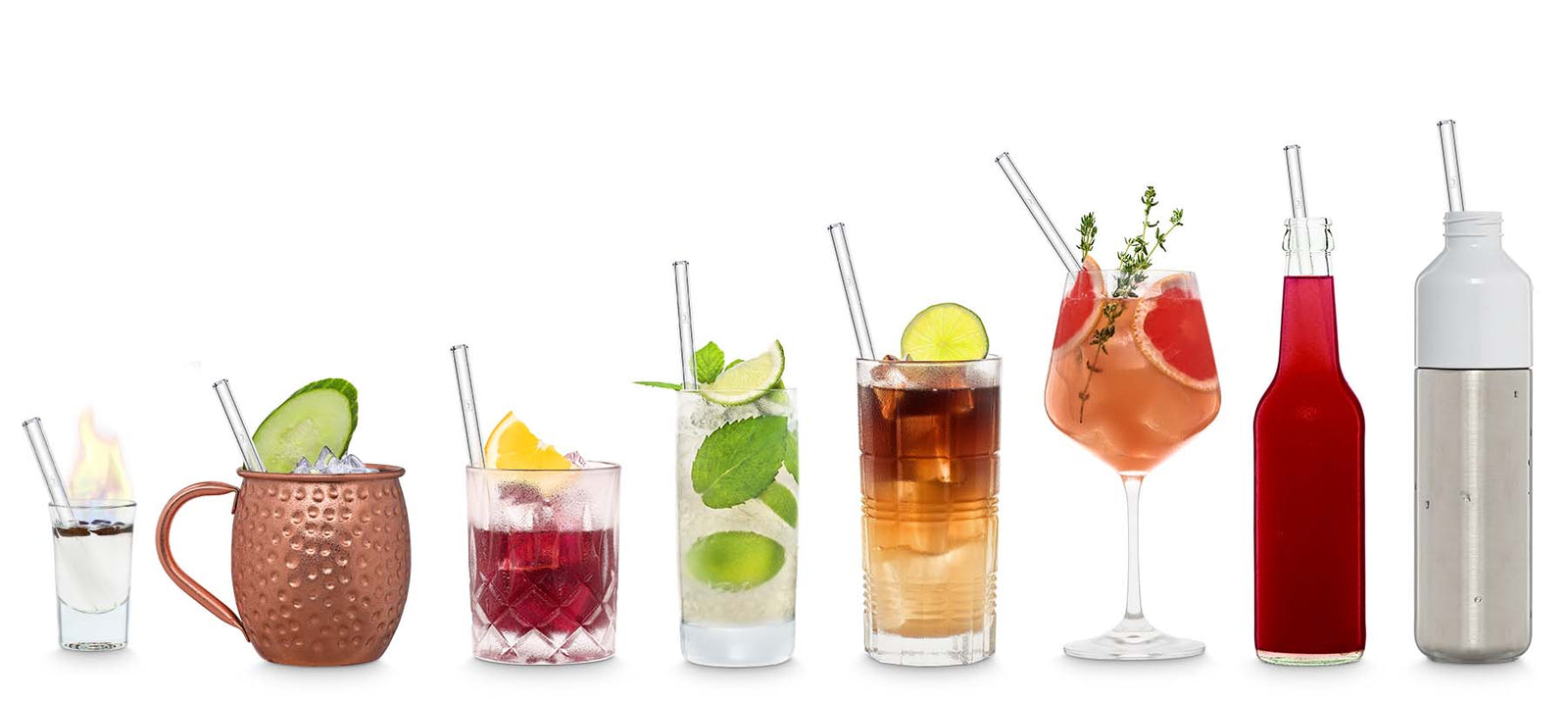Glasstrohhalme glastrinkhalme plastikstrohhalme alternative mehrweg wiederverwendbare trinkhalme aus glas cocktail gläser strohhalm zu hause glashalme gin aperol cocktails glasstrohhalm pina colada limo gin tonic mojito daiquiri 