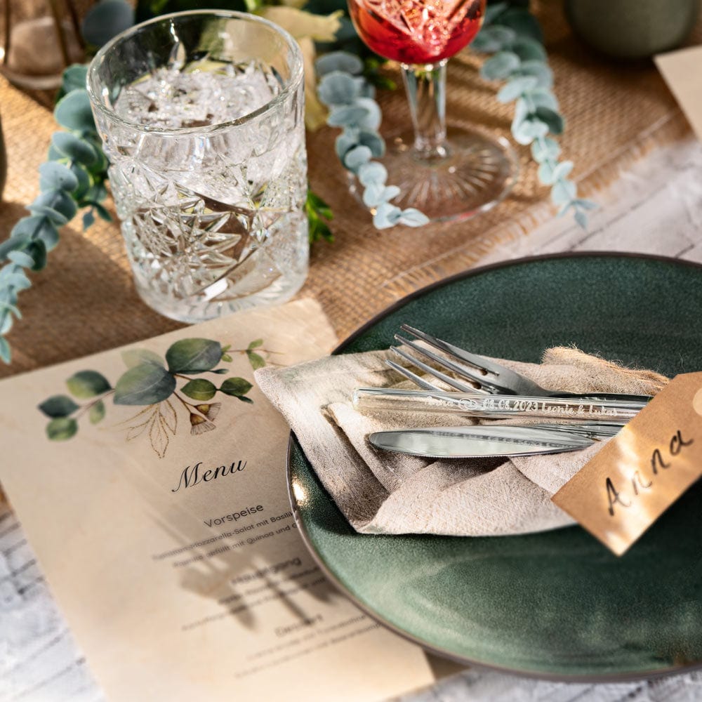 HALM Glasstrohhalme 2x 15cm (Gerade) Glasstrohhalme mit persönlicher Gravur