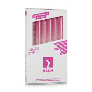 Liebessprüche schöne Sprüche für die Liebe Valentinstag geschenk frau Zitate gravierte auf glasstrohhalme Pink Verpackung plastikfrei wiederverwendbare reusable straws